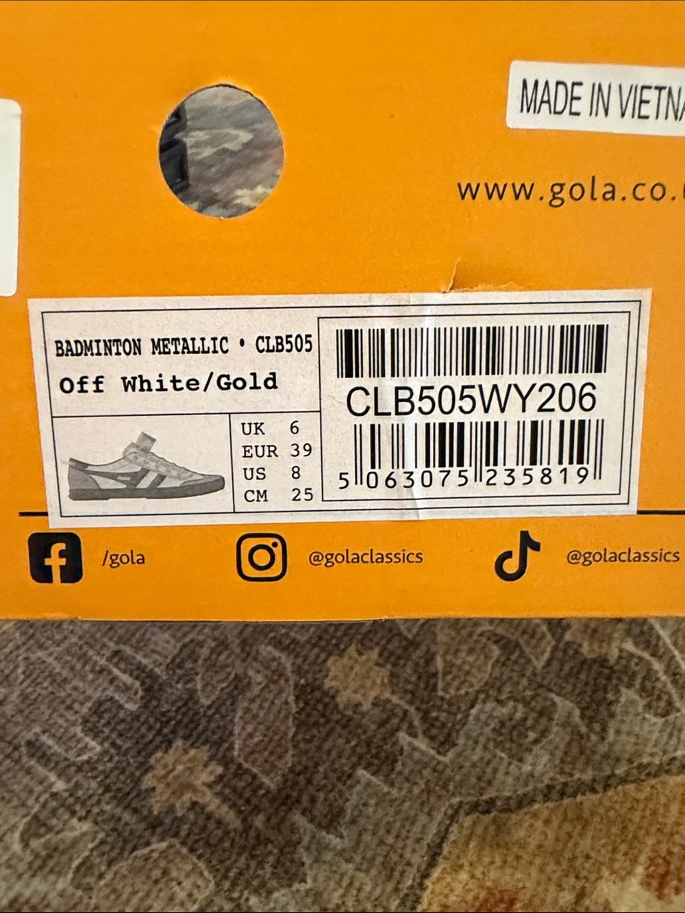 Gola Women's White and Tan Canvas Trainer